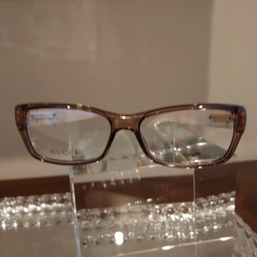 Gucci Brown and Cream Eyeglasses - Picture 2 of 3